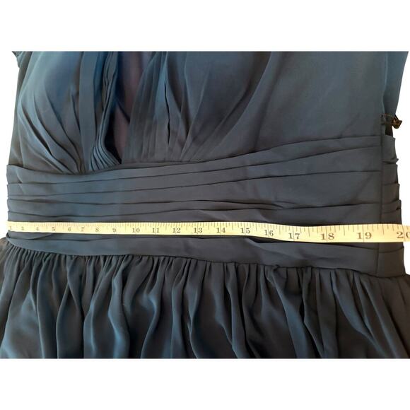 NWT!  JJ’s House #126289 Navy V-Neck Maxi Chiffon Evening Dress  -Size 18W - Picture 7 of 16